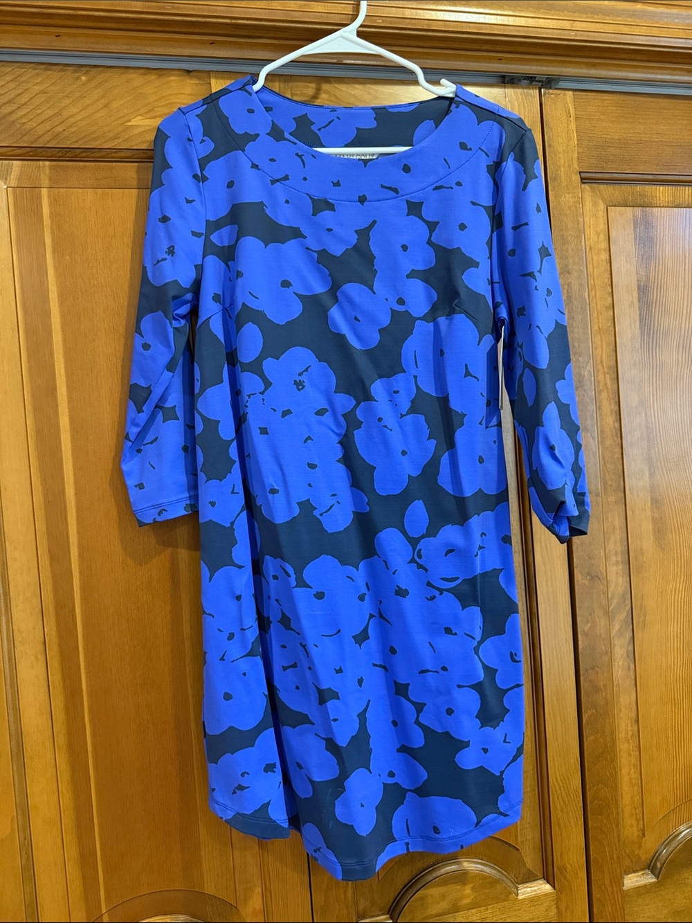 MAHI GOLD Blue and Black Floral Dress